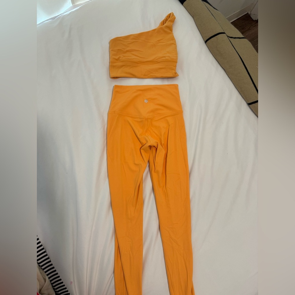 Lululemon Orange Two-Piece Activewear Set
